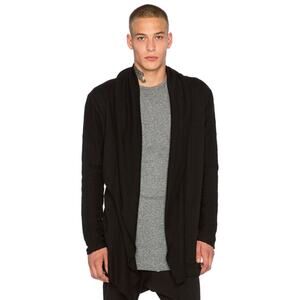 NWOT KNOMADIK DANIEL PATRICK Shield Clock II Cardigan Men L Black Open Long-Slev